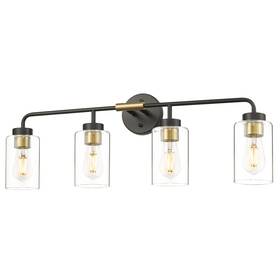 Zs62b-4w Zeyu Farmhouse 4light Bathroom Vanity Light 30 Inch Lights Over Mirror Black