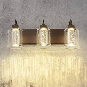 Zsl72b-3w Zeyu Orb-1 3-light 15w Led Vanity Light With Crystal Oil Rubbed Bronze
