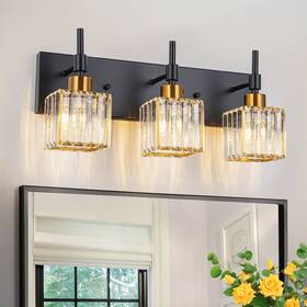Zicbol 717214581361 Ora Modern Dimmable Crystal Bathroom Light Fixtures Over