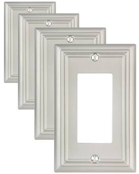 A031r14 Zillsea 4-pack Decorator Wall Plate For Dimmer Switch Gfci Outlet And Receptacal S