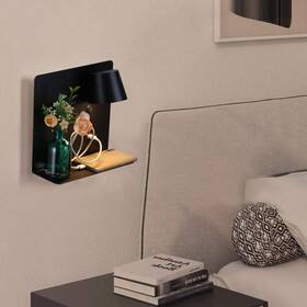 Zompoo 445010455465 Modern 11 Inch 1 Light Black Led Plug In Wall Sconces With Usb Charging Port And