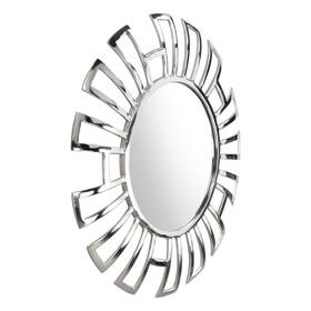 A12219 Zuo Modern Calmar Round Mirror Aluminum