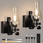 Eidearay Battery Operated Wall Sconces, Rustic Lights Wrought Iron Retro. Fixed Price $76.00.