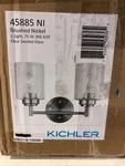 Kichler Winslow 2-LIGHT Brushed Nickel Vanity With Clear Seeded Glass. Fixed Price $34.99.