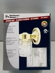 Hardware House Wall Mount Jelly Jar Light Fixture In Polished Brass W/clear Rib. Fixed Price $12.95.