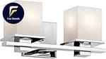 Tully 15" Vanity Chrome 2-LIGHT Modern Bathroom With Satin Etc. Fixed Price $221.15.