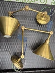 Ralph Lauren Swing Arm Brass Wall Sconce Set Of 2. Fixed Price $350.00.