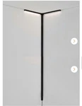 Jonathan Y Madsen 2-LIGHT Modern Led Corner Wall Sconce Black Plug-in. Fixed Price $20.00.