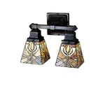Meyda Lighting 12'W Glasgow Bungalow Lt Wall Sconce, Xaia Ha Beige - 26483. Fixed Price $418.10.