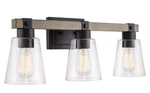 Kira Home Asher 23" 3-LIGHT Farmhouse Vanity / Bathroom Smoked Birch Wood. Fixed Price $24.99.