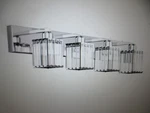 Yansun 32 In. 4-LIGHT Modern Chrome Crystal Bathroom Integrated Led Vanity. Fixed Price $56.95.