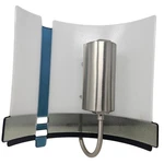 Forecast Lighting Co. Blown Glass Wall Sconce Wired Modern Silver White Blue. Fixed Price $52.50.