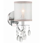 Crystorama Hampton 13" High Chrome Wall Sconce. Fixed Price $148.00.