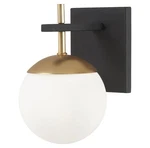 New George Kovacs P1350-618 Alluria Wall Sconce 1-LIGHT, Opal Glass Black/gold. Fixed Price $89.96.