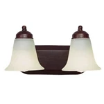 Morgan 2-LIGHT Rubbed Oil Bronze Vanity W/marbleized Glass Shades By Bel. Fixed Price $34.40.