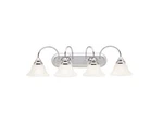 Kichler Telford 18 In 4 Lights Chrome Bathroom Vanity Frosted Glass Shade. Fixed Price $75.00.
