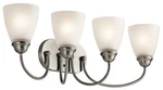 Kichler 45640NI Jolie 4-LIGHT Bath Vanity In Brushed Nickel. Fixed Price $139.97.