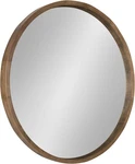 Kate And Laurel Hutton 30" Round Wood Frame Wall Mirror Natural #R025. Fixed Price $61.74.