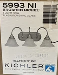 5993NI Kichler Telford 12" 3-LIGHT Steel Brushed Nickel Vanity Swirl Glass. Fixed Price $44.99.