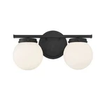 Savoy House 2-LIGHT 16" Bathroom Vanity Light, Matte Black/opal M80047MBK. Fixed Price $182.00.