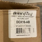 House Of Troy Oxford 16" Antique Brass Direct Wire Picture Light DOX16-AB. Fixed Price $219.00.