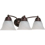 Nuvo Empire Light 21" Vanity W/ Alabaster Glass Bell Shades 60-346. Fixed Price $93.99.