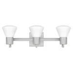 Quoizel Norton Led Vanity Light 3 Brushed Nickel 24" Etched Glass Shade. Fixed Price $69.93.