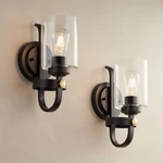 Franklin Iron Works Eagleton 12" High Bronze Led Wall Sconce Set Of. Fixed Price $98.95.