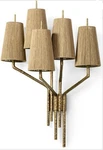 Palecek 2188-79 Renee 5 Light 41" Tall Wall Sconce Antique Brass. Fixed Price $1500.00.