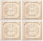 Decorative Wood Flower Carved Appliques Onlays, TYPE1-3.1INCH-8PCS. Fixed Price $20.89.