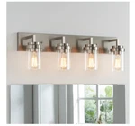 Kawoti 30-IN 4-LIGHT Brushed Nickel Transitional Vanity. Fixed Price $79.99.