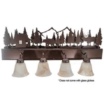 Rustic Bathroom Vanity Light Fixture W/ Wildlife Silhouette Cabin Nlodge Decor. Fixed Price $399.00.