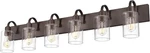 44.7" Farmhouse Vanity Light, 6-BULB Wall Sconce, Oil Rubbed Bronze Finish. Fixed Price $238.99.