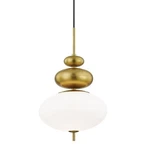 One Light Pendant-aged Brass Finish Pendants 735-BEL-3371002 Bailey Street. Fixed Price $490.00.