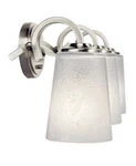 Kichler Oxby Brushed Nickel Finish 3-LIGHT Vanity Fixture. Fixed Price $65.10.