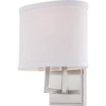 Nuvo Gemini Light Vanity Fixture W/ Slate Gray Fabric Shade 60-4751. Fixed Price $69.98.