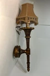 Fine Art Wall Sconce Golden Brass Light(new Open Box) 24 Rare Patterned Shade. Fixed Price $399.99.