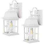 Tobusa 2-PACK Outdoor Wall Lanterns, 100% Aluminium, Bulbs Not Included White. Fixed Price $65.89.