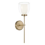 Capital Lighting Joss Sconce, Brass/layered White/clear - 655911AD. Fixed Price $178.00.