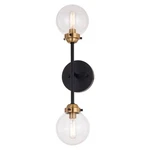 Vaxcel Orbit 2 Wall Light, Oil Rubbed Bronze/muted Brass/clear - W0396. Fixed Price $142.99.