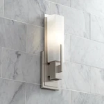 Midtown Modern Wall Light Sconce Nickel Hardwired 4 1/2" Fixture White Glass. Fixed Price $179.99.