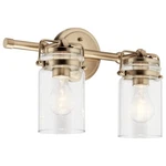 Kichler Brinley 2 Bath Light, Champagne Bronze/clear - 45688CPZ. Fixed Price $149.97.
