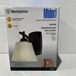 Westinghouse Midori 1 Wall Light, Oil Rubbed Brz/amber Linen - 6307300. Fixed Price $40.22.
