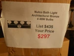 Brand New Nulco Architectural Bronze Light Bath Vanity Fixture Msrp $435. Fixed Price $99.99.