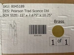 Pottery Barn Pearson Double Bath Sconce Brass - 13" Brand New. Fixed Price $94.99.