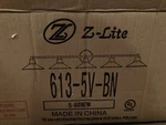 Z-lite 613-5V Casa 5-LIGHT Bathroom Vanity Fixture 46"W Brushed Nickel New. Fixed Price $120.00.