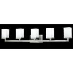 Z-lite Tidal Vanity Light, Brushed Nickel, Matte Opal 1900-5V. Fixed Price $312.00.