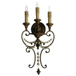Cyan Design Meriel Three Light Wall Bracket, Antiqued Sienna - 03009. Fixed Price $406.25.