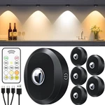Willed Puck With Remote Control, Rechargeable Under Cabinet Lights, 1200M. Fixed Price $41.79.