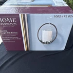 Home Decorators Downing 1-LIGHT Polished Nickel/corona Bronze Wall Sconce Lot. Fixed Price $8.00.